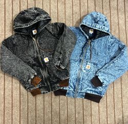 Carhartt Active Blue and Black Acid Wash Rework St..