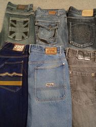 HD1254 Men Baggy Designer Jeans