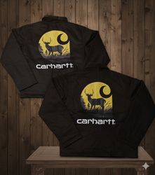 Carhartt rework style yellow printed jackets