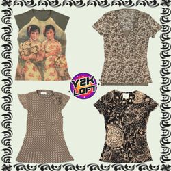 Y2K Earthy Tone Tops Mix