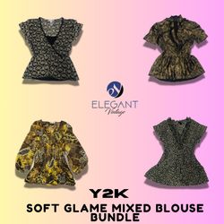 Y2K Soft Glame Mixed Blouse Mundle - EV1399