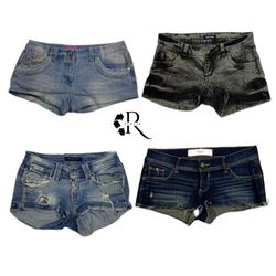 Y2K Britney Era Girl Denim Micro Mini Short RW1301