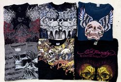 Affliction T shirts 17 pezzi