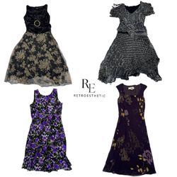 Y2K Grunge Revival Midi Dress RE-2572