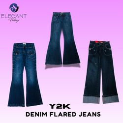 Jean flared en denim Y2K - EV1432