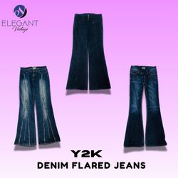 Y2K Denim Flared Jeans - EV1434