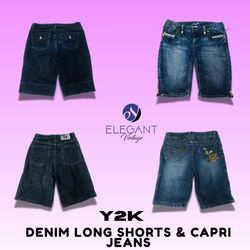 Y2K Denim Long Shorts & Capri Jeans - EV1437