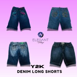Y2K Denim Long Shorts - EV1439