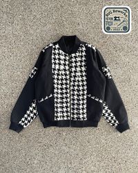 Veste bomber à panneaux imprimés recyclés