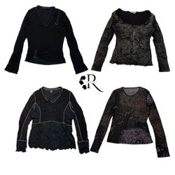 Tops à manches longues Cyber Girl Époque Y2K RW-13..