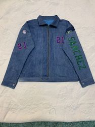 Upcycled Denim Jackets With Sports Patches