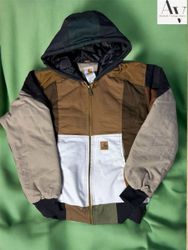 Carhartt rework style patchwork jackets