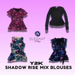 Y2K Shadow Rise Mix Blouses - EV1451