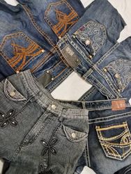 Designer back pocket detailing jeans