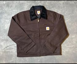Carhartt rework style brown jacket