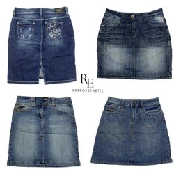 Jupes midi en denim Y2K Era Cyber Girl RE-2586