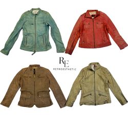 Y2K NYC IT Girl Veste en cuir RE-2594