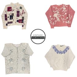 Ensemble de tricots Vintage Grandma Core - Pulls f..