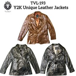 Y2K Leather Blazer Structured Jackets (TVL-193)