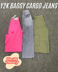 Y2K Baggy Cargo Jeans - (10/12)