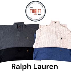 T2284 Ralph Lauren 1/4 Zip Sweaters