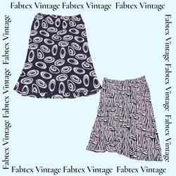 (FV-726) Y2K Black & White Aesthetic Printed Summe..