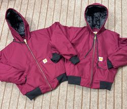 Jaquetas Carhartt Active Burgundy Rework Style