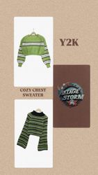 Y2K Cozy Crest Sweaters