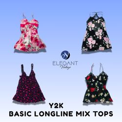 Y2K Basic Longline Mix Tops - EV1487