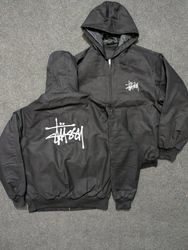 Jaquetas Stussy Active Black Reworked Style