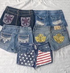 CR5616 Y2K Embellished Shorts