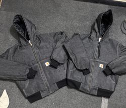 Jaquetas Carhartt Active Black Denim Rework Style