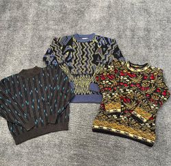 Printed Cable Knit Sweaters -e2 (10/12)