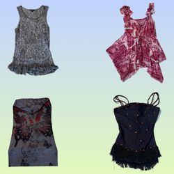 Y2K unique cami Tops (TS-1749)