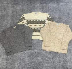 Printed Cable Knit Wool Sweater - e4 (10/12)