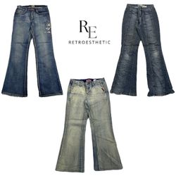 Y2K NYC IT Girl Jean flare en denim RE-2600