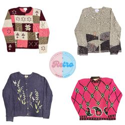 Winter Vintage Knitwear Mix – Unique Prints (E)