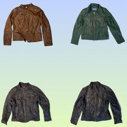 Y2K 90’s leather jacket (DRS-1761)