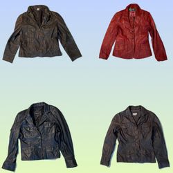 Y2K 90’s leather jacket (DRS-1764)