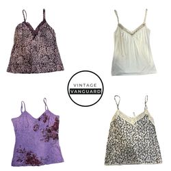 Y2K Lace Cami Top Bundle – Vintage Slip Style (E)