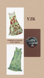 Y2K Ethereal Bloom Poly Dress
