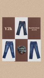 Y2K Bloom Edge Denim Straight Jeans