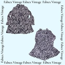 (FV-723) Y2K Black White Aesthetic Printed Flared ..