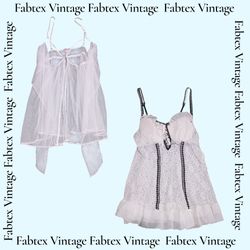 (FV-718) White Aesthetic Lace Babydoll Bundle — So..