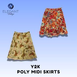 Y2K Poly Midi Skirts - EV1523