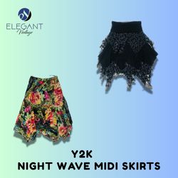 Y2K Night Wave Midi Skirts - EV1530
