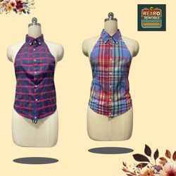 SS25 Top Halter com Botões Reciclados (branded)