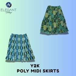 Y2K Poly Midi Skirts - EV1542