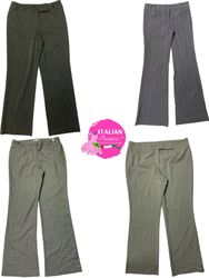 pantalons en polyester à rayures uniques y2k