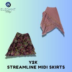Y2K Streamline Midi Skirts - EV1544